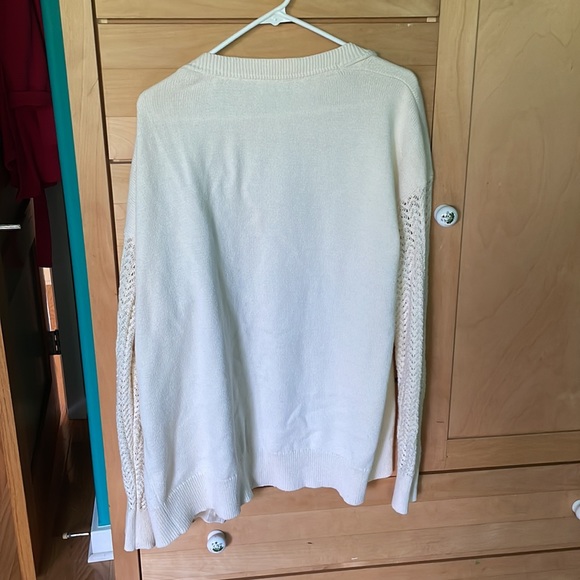 SUNDANCE Sweater Cardigan Knit Button Front Classic Casual Sweater Cream Small - Picture 4 of 4